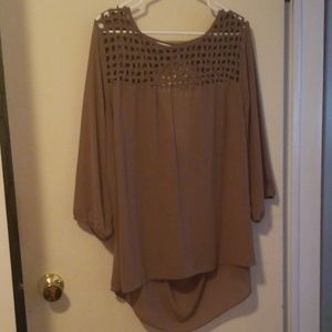 Maurices 4X Lavender Chiffon Open Back Top